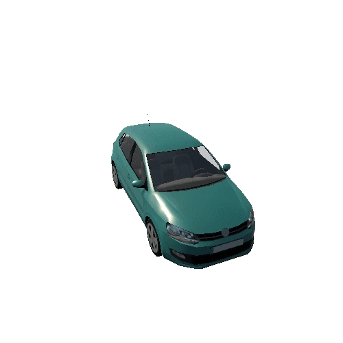 low poly Car vw_cyan